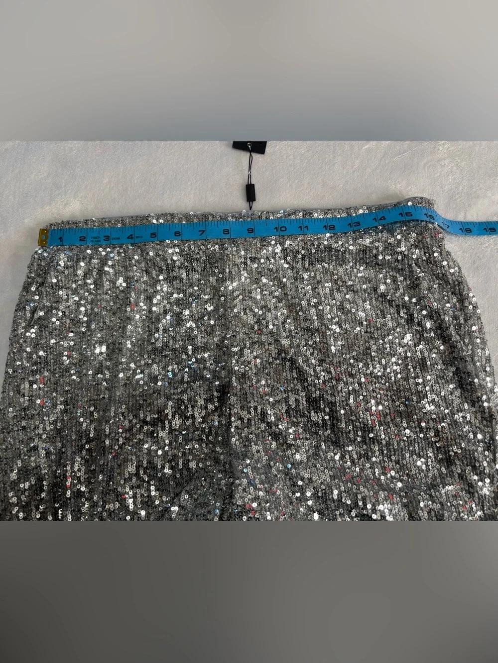 NWT Cable & Gauge Silver Sequin Wide Leg Lined Party Dress Pants Large - Picture 13 of 16